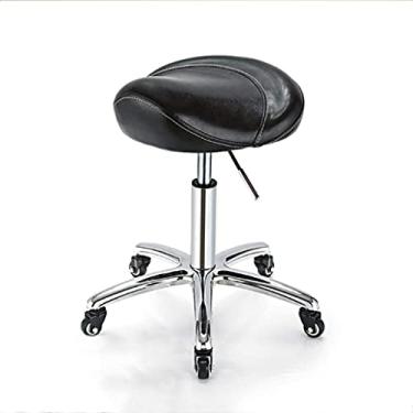 Imagem de Banqueta redonda com rodinhas ajustáveis Banquetas redondas com altura