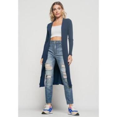 Imagem de Kimono Salvatore Fashion Alongado Canelado Feminino-Feminino