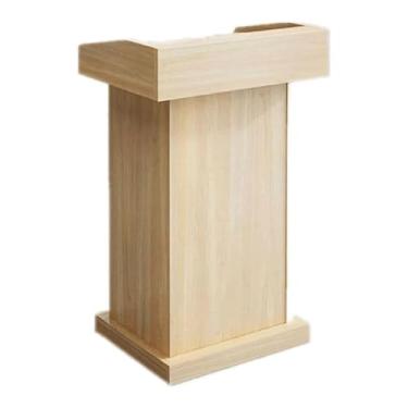 Imagem de YPDJVLTI Speech Podium Grande Pódio Madeira Banda Larga Superfície de Leitura Igreja Púlpito para Escritório, Sala de Aula, Restaurante e Mais