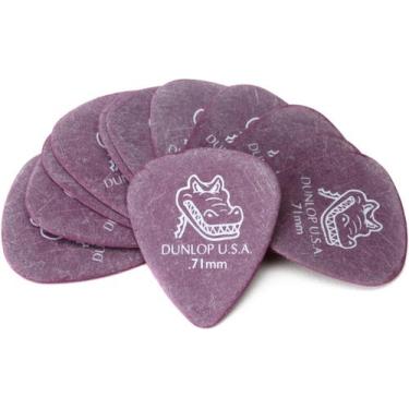 Imagem de 12 Palheta DUNLOP Gator Grip 0,71 mm guitarra 417r roxo claro