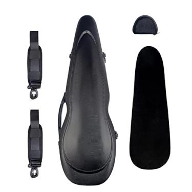 Imagem de Estojo Rígido De Fibra De Carbono Composto Preto Durável Profissional Tamanho 4/4 Estojo De Violino Leve Tamanho Completo Estojo de Violino