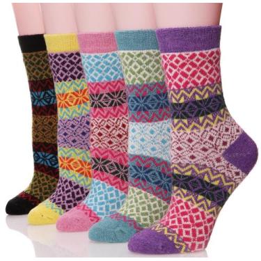 Imagem de Calcetines Térmicos de Lana para Mujer EBMORE, 5 Pares