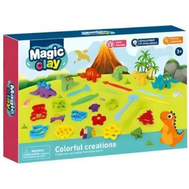 Imagem de Kit Massinha de Modelar Infantil, Colorido, com Tesoura, Colher, Amassador e Ferramentas, Plástico, para Crianças Maiores de 3 Anos