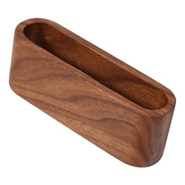 Imagem de Generic Porta-cartões de Visita de Madeira, Elegante, Feito à Mão, Organizador para Cartão de Visita, Ornamentos de Mesa, Material de Faia Natural (preto noz marrom)