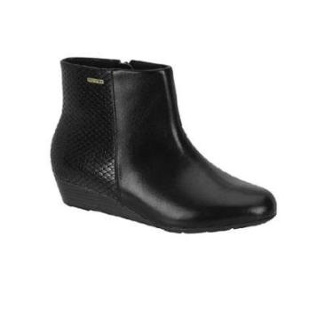 Imagem de Bota Modare Salto Baixo Forro Térmico Preto Textura - 40613-Feminino
