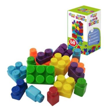 Imagem de Super Blocks Blocos de montar 60 peças SimoToys