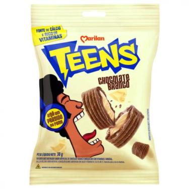 Imagem de Biscoito Teens Chocolate Branco 30g Marilan