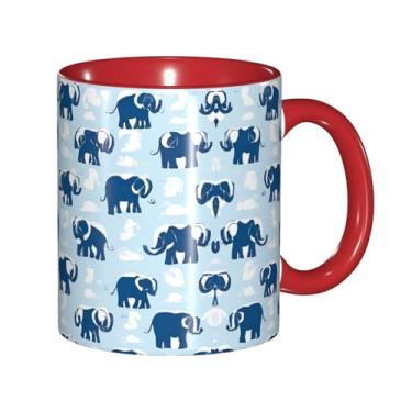 Imagem de Zeraoke Canecas de café criativas com estampa de bolinhas Blue Poodle personalizadas, presente para a família, tamanho de 325 ml, unissex