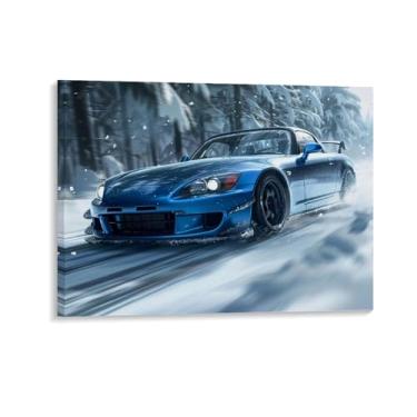 Imagem de HouLaiZhe Snow S2000 Extreme Speed Sports Posters Tela Estética Decoração de Quarto Pintura de Parede Impressões Sala de Galeria Decoração de Parede para Quarto Sala de Estar Escritório 20 x 26