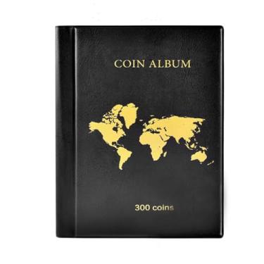 Imagem de Portfólio para Coleção de Moedas com 300 Bolsos Álbum Transparente PVC Organizador Exibição Colecionadores 2 Tamanhos Ar