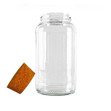 Imagem de Kit Pote de Vidro com Tampa Rolha 830ml | Armazenamento | Mantimentos(1 Pote com Rolha)