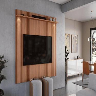 Imagem de Painel Para Tv Bagda Jequitiba Ripado 3d