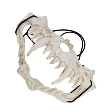 Imagem de Generic Máscara de Caveira de Látex de Halloween, Durável, à Prova D'água, Máscara Assustadora para Festa, Cosplay de Animais, Ajustável, para Decoração de Halloween