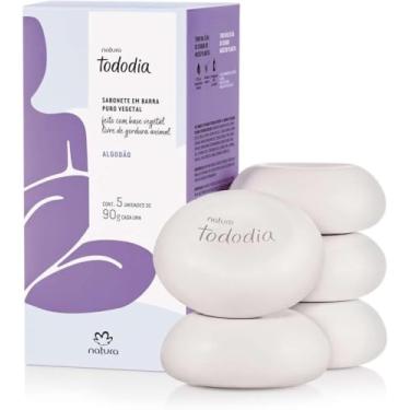 Imagem de Natura - Linha All Day (algodão) Sabonetes em bar puro vegetal (5 x 90 g) - natureza - coleção todos os dias (algodão) - Sabonetes Pure Vegetal Bar (5 x 3,17 Oz Net))