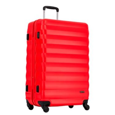 Imagem de Mala de Viagem Bordo 10kg Super Resistente, Cadeado Fixo, Rodas 360° – Sestini (Vermelho, Média)