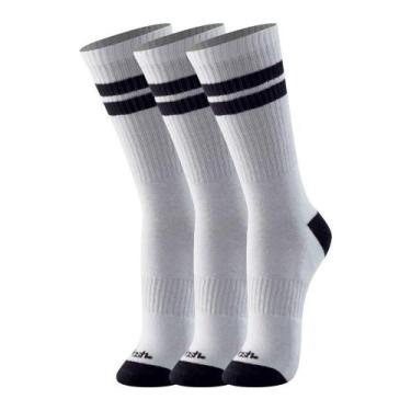 Imagem de Kit 3 Meias Mash Esportiva Cano Longo Masculina 211.08, Branco