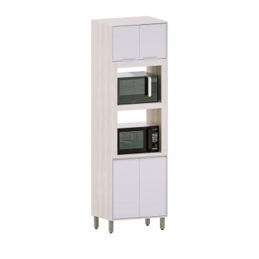 Imagem de Torre Art 70 Cm 4 Portas 2 Nichos Microondas Luciane Moveis