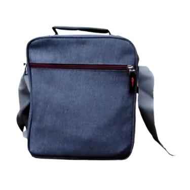 Imagem de Bolsa Pasta Executiva Masculina Tiracolo Transversal, Poliéster, 26x21x7cm, 4 Compartimentos, Zíper Reforçado