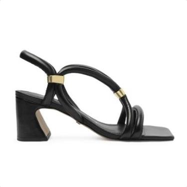 Imagem de Sandália Arezzo Salto Bloco Tiras Maxi Feminino-Feminino