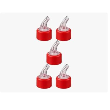 Imagem de Kit 5 Bicos Dosador De Azeite Vinagre 30mm Bpa Free vermelho