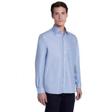 Imagem de Camisa Dudalina Masculina Comfort Tricoline Lisa Azul-Masculino