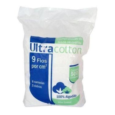 Imagem de Compressa de Gaze Hidrófila Ultracotton 09 Fios com 500 Unidades Não E