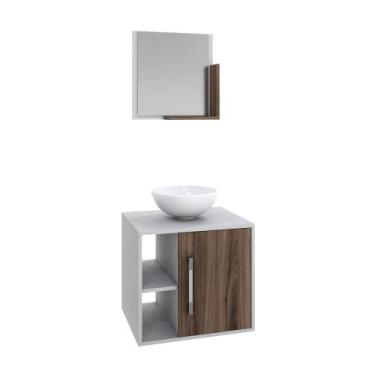 Imagem de Conjunto Balcão C/Cuba R30 e Espelheira Soft 500 - Compace Decor, Bran