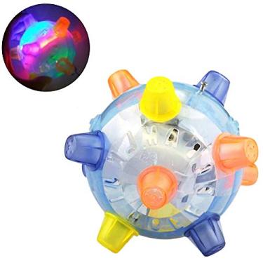 Imagem de Phefop Brinquedo Interativo para Cães, Bola de Dança Saltitante Com Luzes LED Piscantes e Música, Brinquedo de Bola de Mastigar Em Movimento Automático para Cães Pequenos, Médios e (2)