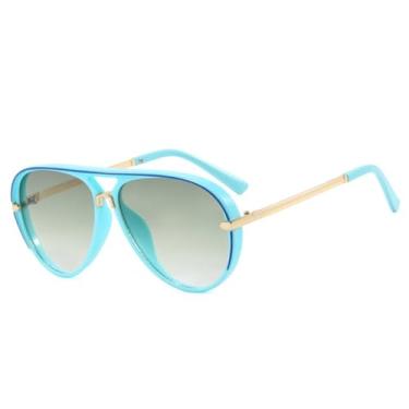 Imagem de Óculos de Sol Femininos e Masculinos Jelly Color com Ponte Dupla em Metal e Proteção UV400 para Esportes ao Ar Livre, Corrida e Ciclismo, Azul e Verde