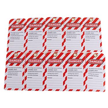 Imagem de Naroote Etiqueta de Bloqueio de Segurança Perigo Não Operar Etiqueta para Equipamentos, Etiquetas de PVC 10PCS para Instalações de Energia Elétrica
