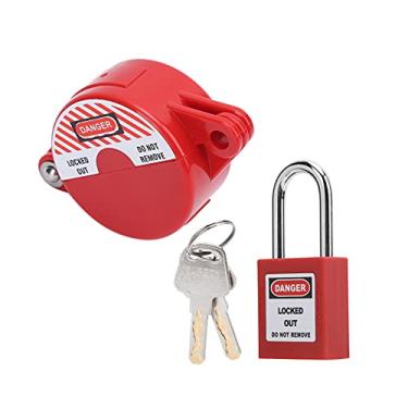 Imagem de Naroote Cadeado de Segurança de Bloqueio de Válvula para Interruptor de Aquecimento de Medidor de água de Gás Doméstico, Bloqueio de Aço ABS para Sistemas de Energia de Esgoto de Torneira Urbana,