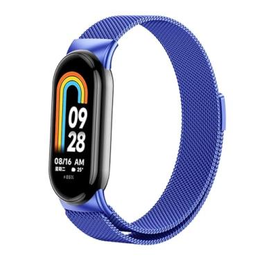 Imagem de JDIME Pulseira Milanese Loop para Xiaomi Mi Band 8 NFC aço inoxidável cinto de liberação rápida Correa Miband8 pulseira Mi band 8 acessórios pulseiras de relógio, For Miband 8, Ágata