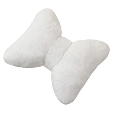 Imagem de predolo Almofada com laço para cabeceira, presente de boas-vindas, almofada decorativa para sofá, decoração para casa, cadeira de escritório, sala de estudos, Branco