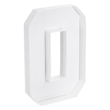 Imagem de PATIKIL Caixa de papel número 0 de papelão de 25,4 cm, recipiente preenchível para decoração de festa de aniversário de chocolate e doces, branco