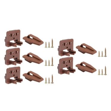 Imagem de Bothyi Corrediças para gavetas, trilhos guia, corrediças comerciais multifuncionais, acessórios de instalação para cômodas e mesas de cabeceira, 5 Unidades