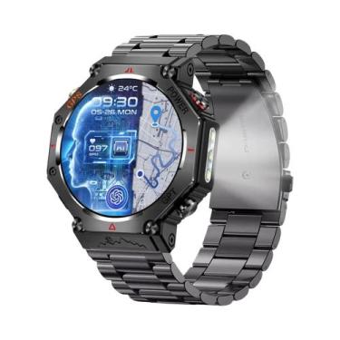 Imagem de Relógio Inteligente Militar Masculino Com GPS, Bússola, Lanterna, 3ATM