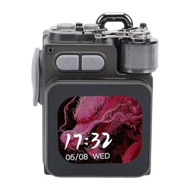 Imagem de aqxreight Alto-falante Portátil Com Tela Sensível Ao Toque, Metal, Aparência Legal, Som HD, Mini Alto-falante de Viagem Robusto para Festa, Praia, Casa, Acampamento, Caminhadas