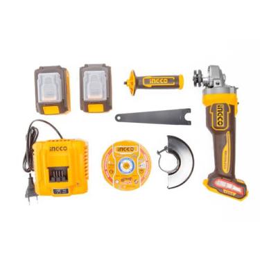 Imagem de Esmerilhadeira Angular INGCO BL Bateria 20V P20S