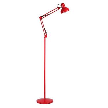 Imagem de Luminária Piso 1,90m Articulada Chão Pedestal Coluna Refletor Led Abajur Spot Gimpo MT-930B Cor: VERMELHO