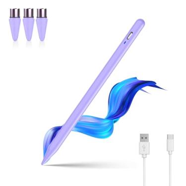 Imagem de Caneta Stylus para tela sensível ao toque, Luntak Lapiseira universal para iPad e tablet Android e iOS, caneta Stylus ponta POM para iPad/iPad Pro/iPhone/Samsung/Lenovo/Huawei e assim por diante, roxa