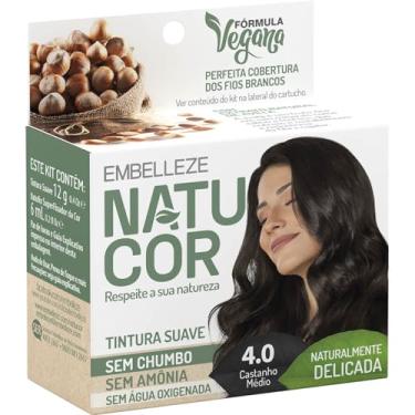 Imagem de natucor Tinta De Cabelo Natucor Individual Avelã Castanho Médio 4.0 Naturalmente Delicada