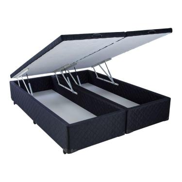 Imagem de Cama Box Baú Queen Size Mega Tecido Black - 158x198