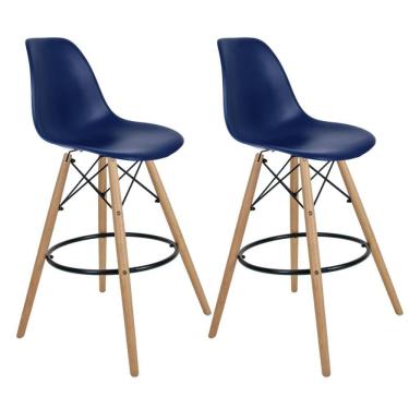 Imagem de Conjunto 2 Banquetas Eames  Azul Bic