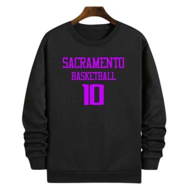 Imagem de Blusa Moletom Gola Basquete Sacramento Basketball número 10 - Loja Cli