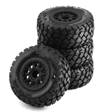 Imagem de Peças de carro RC compatíveis com Traxxas para Slash para Arrma para Senton para HuanQi 727 RC Carro 4 peças 108 mm 1/10 Pneu de roda de caminhão de curso curto 12 mm Hex