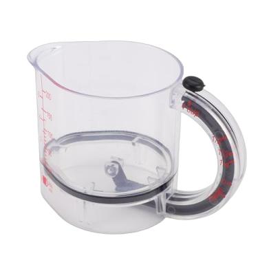 Imagem de Dpofirs Copo de Medição Raspador Deslizante Ajustável para Cozinha Medições Precisas Design que Economiza Espaço Máquina de Lavar Louça Segura para Cozimento Doméstico Vermelho Transparente