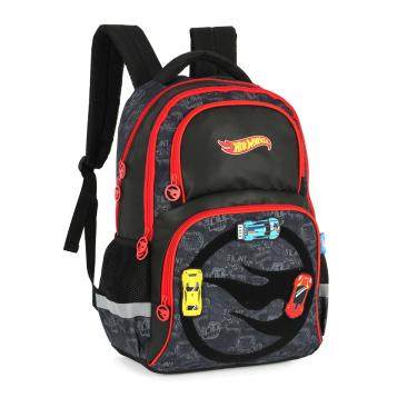 Imagem de Mochila Hot Wheels Luxcel com 3D Carros em Alto-Relevo Escolar Juvenil