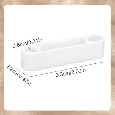 Imagem de Penitue 10un. Tampas Extremidade Haste Armário, Tampas Extremidade de Prateleira Arame Plástico Brancas Capa Haste Armário para Alugar Casa Lojas de Roupas