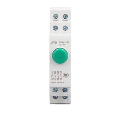 Imagem de Generic Interruptor de Botão de Economia de Espaço para Montagem Em Trilho Din para Controle de Linha Elétrica JP9 para Oficina de Produção, Hospitais (Verde)