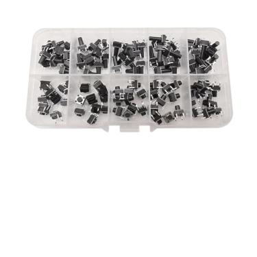 Imagem de 1 caixa 6 x 6 mm painel de interruptor tátil PCB momentâneo kit de chaves de botão tátil 6 x 6 mm x 4,3 mm/5/6/7/8/9/10/11/12/13 mm 7 x 7 x 14 mm (100 peças)